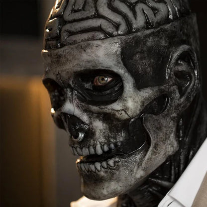 🔥Skeleton Mask with Exposed Brain – Total Impact!🔥(🎃 Early Halloween Deal 🎃)