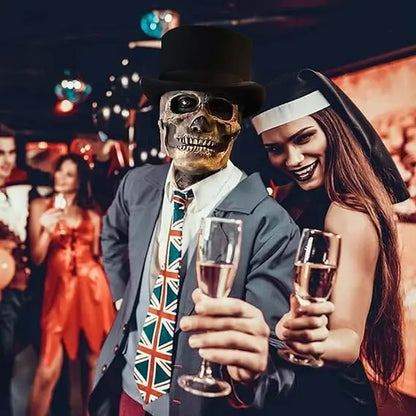 🔥Skeleton Mask with Exposed Brain – Total Impact!🔥(🎃 Early Halloween Deal 🎃)